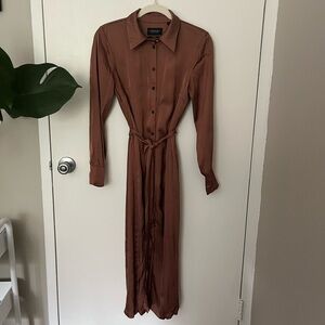 SCOTCH & SODA Midi Tie-front Dress